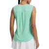 image:imagebaleaf Womens Sleeveless Athletic Tops Workout Tank Tops Running UPF 50 Breathable Lightweight Tennis Dry Loose FitLight Green