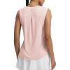 image:imagebaleaf Womens Sleeveless Athletic Tops Workout Tank Tops Running UPF 50 Breathable Lightweight Tennis Dry Loose FitLight Pink