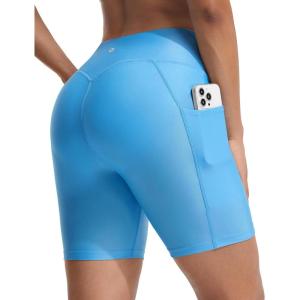image:imageBALEAF Womens 6 High Waisted Swim Shorts UPF 50 Tummy Control Board Shorts with Liner and PocketsBlue