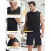 image:imagebaleaf Mens Sleeveless Shirts Gym Workout Tank Tops Swim Muscle T Shirt Quick Dry Sun Protection UPF 50 Athletic SportBlack