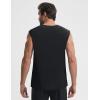 image:imagebaleaf Mens Sleeveless Shirts Gym Workout Tank Tops Swim Muscle T Shirt Quick Dry Sun Protection UPF 50 Athletic SportBlack
