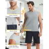 image:imagebaleaf Mens Sleeveless Shirts Gym Workout Tank Tops Swim Muscle T Shirt Quick Dry Sun Protection UPF 50 Athletic SportLight Gray