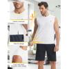 image:imagebaleaf Mens Sleeveless Shirts Gym Workout Tank Tops Swim Muscle T Shirt Quick Dry Sun Protection UPF 50 Athletic SportWhite