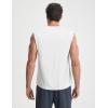 image:imagebaleaf Mens Sleeveless Shirts Gym Workout Tank Tops Swim Muscle T Shirt Quick Dry Sun Protection UPF 50 Athletic SportWhite