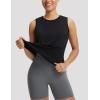 image:imagebaleaf Womens Cooling Workout Tank Tops Quick Dry Loose Fit Athletic Tops Sleeveless Shirts UPF50 Lightweight Running GymBlack