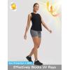image:imagebaleaf Womens Cooling Workout Tank Tops Quick Dry Loose Fit Athletic Tops Sleeveless Shirts UPF50 Lightweight Running GymBlack