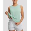 image:imagebaleaf Womens Cooling Workout Tank Tops Quick Dry Loose Fit Athletic Tops Sleeveless Shirts UPF50 Lightweight Running GymLight Green