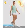 image:imagebaleaf Womens Cooling Workout Tank Tops Quick Dry Loose Fit Athletic Tops Sleeveless Shirts UPF50 Lightweight Running GymLight Green