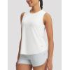 image:imagebaleaf Womens Cooling Workout Tank Tops Quick Dry Loose Fit Athletic Tops Sleeveless Shirts UPF50 Lightweight Running GymWhite