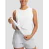 image:imagebaleaf Womens Cooling Workout Tank Tops Quick Dry Loose Fit Athletic Tops Sleeveless Shirts UPF50 Lightweight Running GymWhite