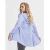 image:imagebaleaf Womens Sun Protection Long Jacket UPF 50 Hoodie Lightweight UV Rash Guard Cooling Cover Up SPF Swim Beach AthleticLight Blue