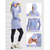 image:imagebaleaf Womens Sun Protection Long Jacket UPF 50 Hoodie Lightweight UV Rash Guard Cooling Cover Up SPF Swim Beach AthleticLight Blue