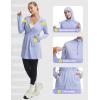 image:imagebaleaf Womens Sun Protection Long Jacket UPF 50 Hoodie Lightweight UV Rash Guard Cooling Cover Up SPF Swim Beach AthleticLight Blue