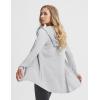 image:imagebaleaf Womens Sun Protection Long Jacket UPF 50 Hoodie Lightweight UV Rash Guard Cooling Cover Up SPF Swim Beach AthleticLight Gray