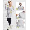 image:imagebaleaf Womens Sun Protection Long Jacket UPF 50 Hoodie Lightweight UV Rash Guard Cooling Cover Up SPF Swim Beach AthleticLight Gray