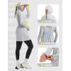 image:imagebaleaf Womens Sun Protection Long Jacket UPF 50 Hoodie Lightweight UV Rash Guard Cooling Cover Up SPF Swim Beach AthleticLight Gray