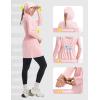 image:imagebaleaf Womens Sun Protection Long Jacket UPF 50 Hoodie Lightweight UV Rash Guard Cooling Cover Up SPF Swim Beach AthleticLight Pink