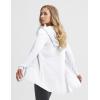 image:imagebaleaf Womens Sun Protection Long Jacket UPF 50 Hoodie Lightweight UV Rash Guard Cooling Cover Up SPF Swim Beach AthleticWhite