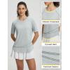 image:imagebaleaf Womens Sun Protection Shirts Shorts Sleeve UPF 50 Moisture Wicking Quick Dry Workout Top for Hiking Running SummerLight Gray