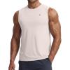 image:imagebaleaf Mens Sleeveless Shirts Gym Workout Tank Tops Swim Muscle T Shirt Quick Dry Sun Protection UPF 50 Athletic SportLight Brown