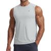 image:imagebaleaf Mens Sleeveless Shirts Gym Workout Tank Tops Swim Muscle T Shirt Quick Dry Sun Protection UPF 50 Athletic SportLight Gray