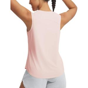image:imagebaleaf Womens Cooling Workout Tank Tops Quick Dry Loose Fit Athletic Tops Sleeveless Shirts UPF50 Lightweight Running GymLight Pink
