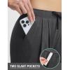 image:imagebaleaf Womens 12 Bermuda Long Shorts with Pockets High Waisted Stretch Knee Length Athletic Yoga ShortsHeather Black