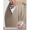 image:imagebaleaf Womens 12 Bermuda Long Shorts with Pockets High Waisted Stretch Knee Length Athletic Yoga ShortsHeather Khaki