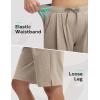 image:imagebaleaf Womens 12 Bermuda Long Shorts with Pockets High Waisted Stretch Knee Length Athletic Yoga ShortsHeather Khaki