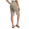 image:imagebaleaf Womens 12 Bermuda Long Shorts with Pockets High Waisted Stretch Knee Length Athletic Yoga ShortsHeather Khaki