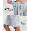 image:imagebaleaf Womens 12 Bermuda Long Shorts with Pockets High Waisted Stretch Knee Length Athletic Yoga ShortsHeather Light Gray