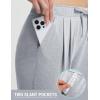 image:imagebaleaf Womens 12 Bermuda Long Shorts with Pockets High Waisted Stretch Knee Length Athletic Yoga ShortsHeather Light Gray
