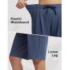 image:imagebaleaf Womens 12 Bermuda Long Shorts with Pockets High Waisted Stretch Knee Length Athletic Yoga ShortsHeather Navy Blue