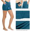 image:imagebaleaf Womens 8 5 3 Biker Shorts High Waist Yoga Workout Gym Running Volleyball Spandex Shorts with PocketsBlueclassic
