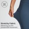 image:imagebaleaf Womens 8 5 3 Biker Shorts High Waist Yoga Workout Gym Running Volleyball Spandex Shorts with PocketsNavy Bluesofter