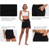 image:imagebaleaf Womens 5 Cotton Lounge Shorts Sweat Athletic with Pockets High Waist Summer CasualBlack