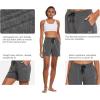 image:imagebaleaf Womens 5 Cotton Lounge Shorts Sweat Athletic with Pockets High Waist Summer CasualCharcoal
