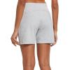 image:imagebaleaf Womens 5 Cotton Lounge Shorts Sweat Athletic with Pockets High Waist Summer CasualLight Gray