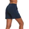 image:imagebaleaf Womens 5 Cotton Lounge Shorts Sweat Athletic with Pockets High Waist Summer CasualNavy Blue