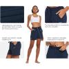 image:imagebaleaf Womens 5 Cotton Lounge Shorts Sweat Athletic with Pockets High Waist Summer CasualNavy Blue