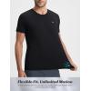 image:imagebaleaf Mens Cooling Workout Shirts Short Sleeve Running Athletic TShirts UPF 50 Sun Protection Quick Dry Moisture WickingBlack