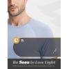image:imagebaleaf Mens Cooling Workout Shirts Short Sleeve Running Athletic TShirts UPF 50 Sun Protection Quick Dry Moisture WickingLight Blue