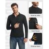 image:imagebaleaf Mens Long Sleeve Sun Shirts with Pocket 14 Zip Hiking Running Quick Dry Lightweight Rash Guard UV Outdoor ShirtBlack