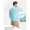 image:imagebaleaf Mens Long Sleeve Sun Shirts with Pocket 14 Zip Hiking Running Quick Dry Lightweight Rash Guard UV Outdoor ShirtLight Green