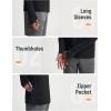 image:imagebaleaf Mens Sun Hoodies UPF 50 Separate Hood with Face Mask Long Sleeve Fishing Shirts UV Protection Rash GuardBlack