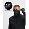 image:imagebaleaf Mens Sun Hoodies UPF 50 Separate Hood with Face Mask Long Sleeve Fishing Shirts UV Protection Rash GuardBlack