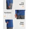 image:imagebaleaf Mens Sun Hoodies UPF 50 Separate Hood with Face Mask Long Sleeve Fishing Shirts UV Protection Rash GuardNavy Blue