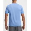 image:imagebaleaf Mens Sun Protection Shirts Short Sleeve TShirts Swim Rash Guard Hiking Running SPF UPF 50 UV LightweightHeather Blue