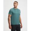 image:imagebaleaf Mens Sun Protection Shirts Short Sleeve TShirts Swim Rash Guard Hiking Running SPF UPF 50 UV LightweightHeather Dark Green
