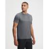 image:imagebaleaf Mens Sun Protection Shirts Short Sleeve TShirts Swim Rash Guard Hiking Running SPF UPF 50 UV LightweightHeather Gray